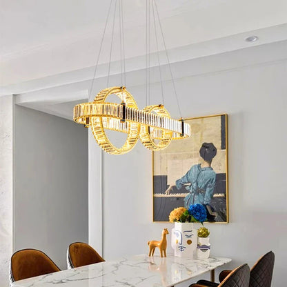 DecorBites™ Crystal Chandelier Pendant Light for Living and Dining Room