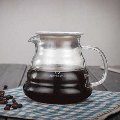 DecorBites™ Cloud Shaped Glass Coffee Kettle Heat Resistant Teapot 360/600/800ml