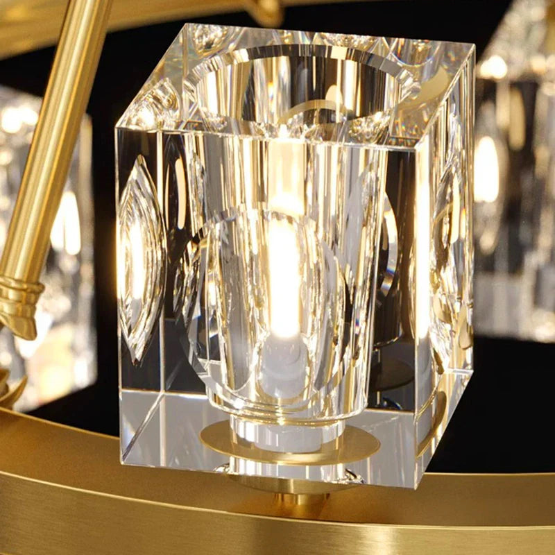 DecorBites™ Crystal Chandelier for Living and Dining Room Lighting