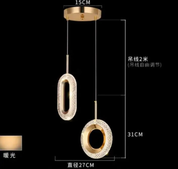 DecorBites™ Bedside Pendant Lights | Modern Indoor Chandelier for Bedroom Ceiling Decor