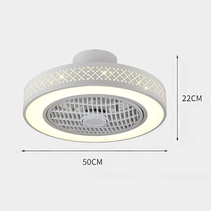 DecorBites™ Bedroom LED Ceiling Fan Light with Remote Control - Small, Modern Chandelier