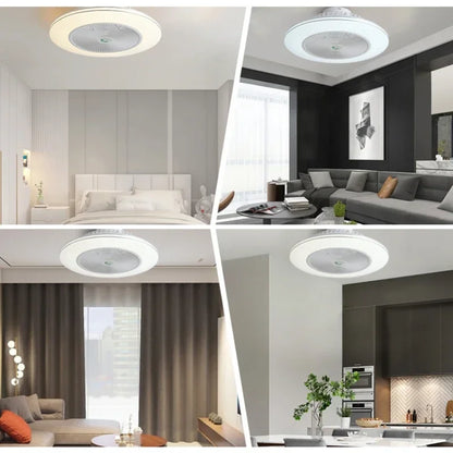 DecorBites™ Invisible Blade LED Ceiling Fan Light, Modern Decor for Living Room & Bedroom.