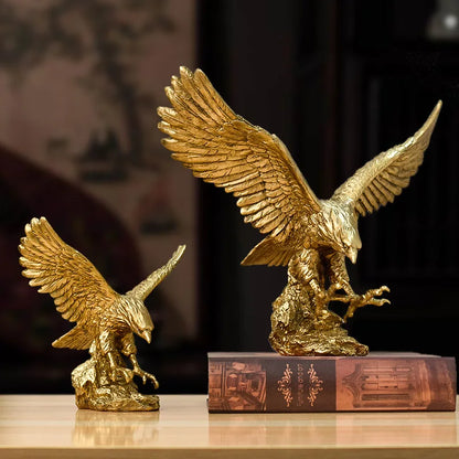 ™ Golden Eagle Resin Sculpture Falcon Home Decor Figurine