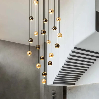 DecorBites™ Gold Ball Crystal Chandelier | Modern Art Decor Lighting Fixture