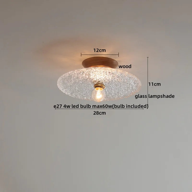 DecorBites™ Amber Glass LED Ceiling Lights Modern Decoration for Home Porch Restaurant