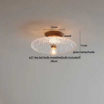 DecorBites™ Amber Glass LED Ceiling Lights Modern Decoration for Home Porch Restaurant