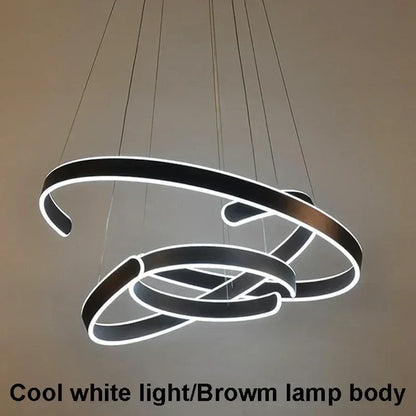 DecorBites™ Geometric Circle Rings LED Pendant Light Fixture