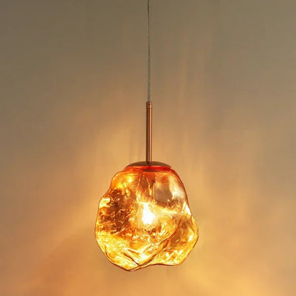 DecorBites™ Ice Glass Pendant Light for Hallway Dining Living Bedroom - Modern Hanging Lamp