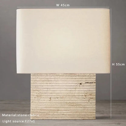 DecorBites™ Large Brown Stone Fabric Table Lamp for Home Decoration in Living Room or Bedroom