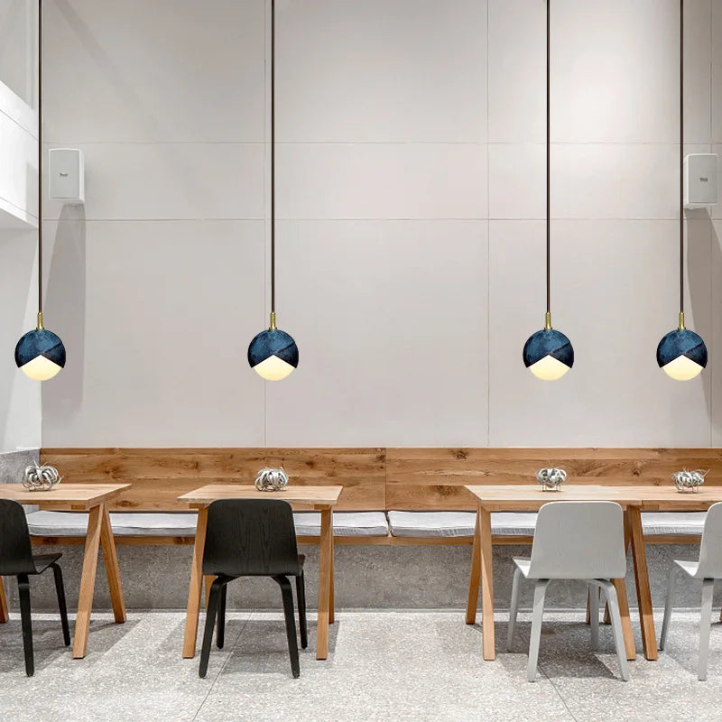 DecorBites™ Blue Copper Chandelier Pendant Light for Kitchen Island & Restaurant