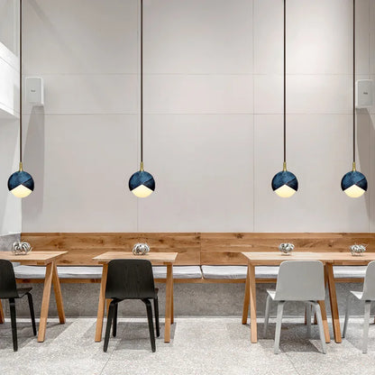 DecorBites™ Blue Copper Chandelier Pendant Light for Kitchen Island & Restaurant