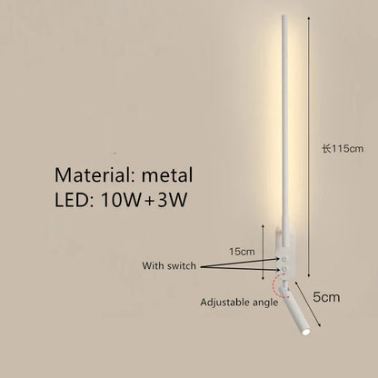 DecorBites™ Adjustable Angle LED Wall Lamp 3000K Sconces for Bedside Reading