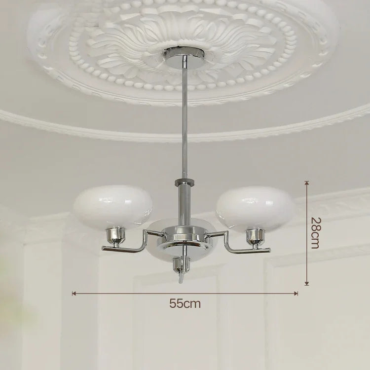 DecorBites™ Glass Ball Pendant Chandelier LED Lamp for Modern French Bedroom