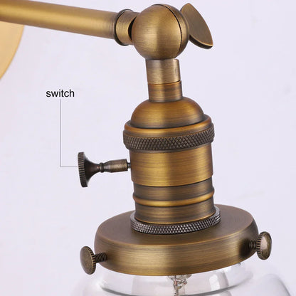 DecorBites™ Glass Wall Lamp Antique Bronze E26 E27 for Living Room Bedroom Aisle Lighting