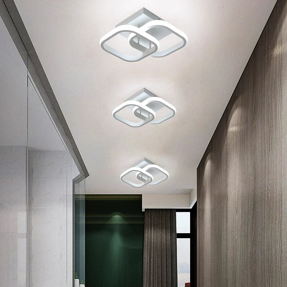 DecorBites™ Acrylic LED Ceiling Lamp: Modern Home Decor Lighting for Bedroom, Corridor, Balcony