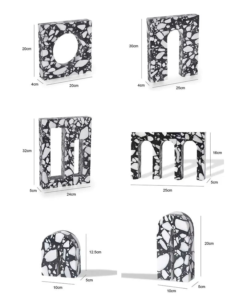 DecorBites™ Archway Terrazzo Sculpture for Home Decor