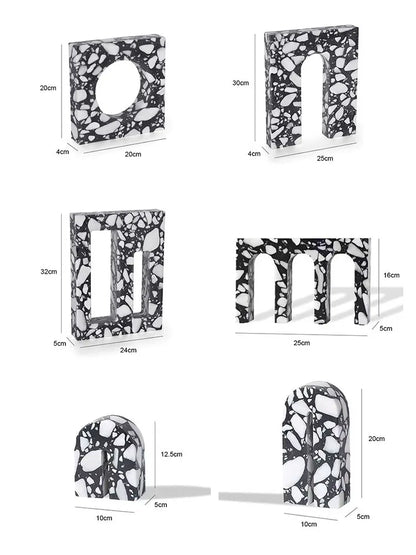 DecorBites™ Archway Terrazzo Sculpture for Home Decor