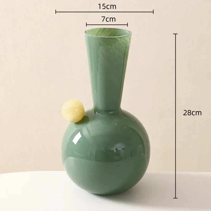 DecorBites™ Geometric Glass Sphere Vase for Home Decor and Flower Arrangements