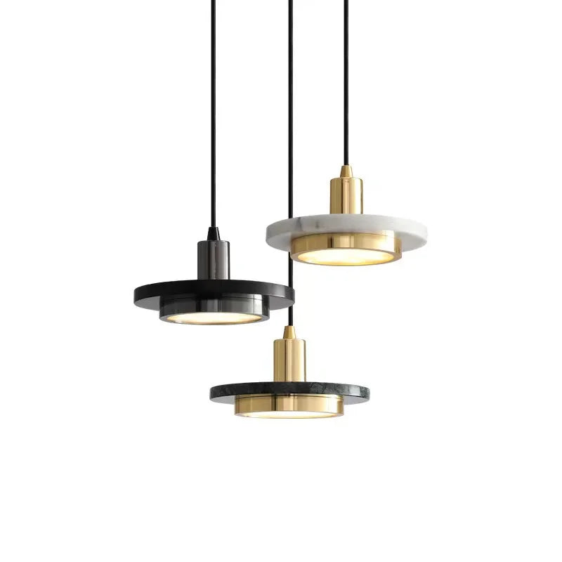 ™ Gold Copper Saucer Marble Chandelier Luxury Home Decor Bedside Cafe Table