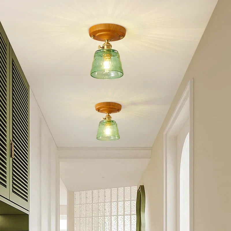 DecorBites™ Brass Glass Ceiling Lamp Modern LED Light Fixture - Elegant Home Decor