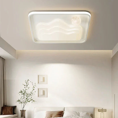™ LED Chandelier: Modern Lighting Fixture for Home Decor, White Lustre Lights