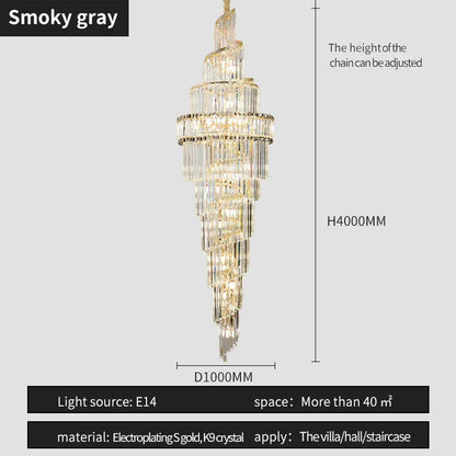 DecorBites™ K9 Deluxe Crystal Pendant Chandelier: Dazzling LED Ceiling Light for Modern Elegance