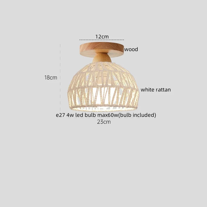 DecorBites™ LED Resin Copper Ceiling Light Fixture for Aisle Porch Living Room