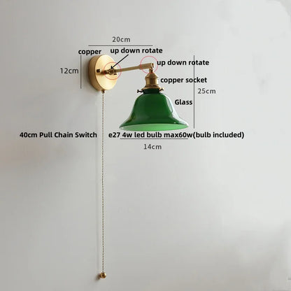 DecorBites™ Clear Glass LED Wall Lights with Pull Chain Switch.