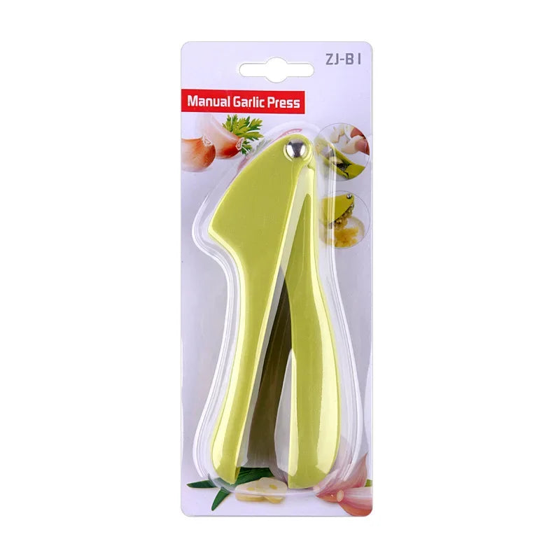 DecorBites™ Garlic Rammers: Manual Zinc-Alloy Press for Multifunctional Cuisine - Peel, Press, & Squeeze
