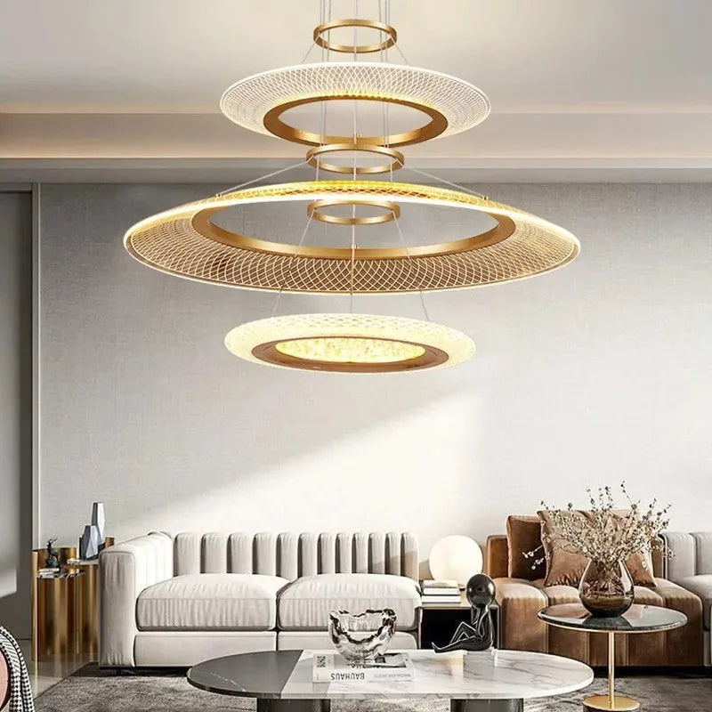 DecorBites™ LED Luxury Ring Chandelier for Living Room Decoration