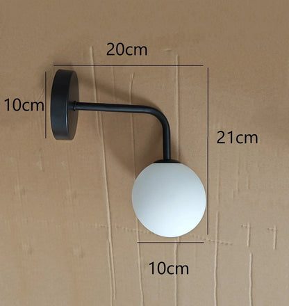 DecorBites™ Golden Glass LED Wall Lamp for Bedroom, Living Room - Nordic Design