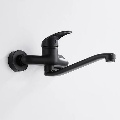 DecorBites™ Dual Hole Kitchen Faucet, Black Brass Chrome Mixer Tap for Sink