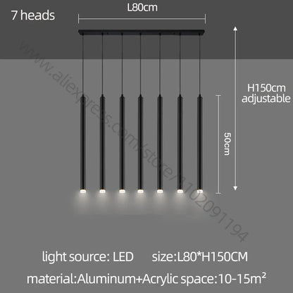 DecorBites™ Glossy Cylindrical Chandelier for Bar, Restaurant, Bedside, and Company Front Desk