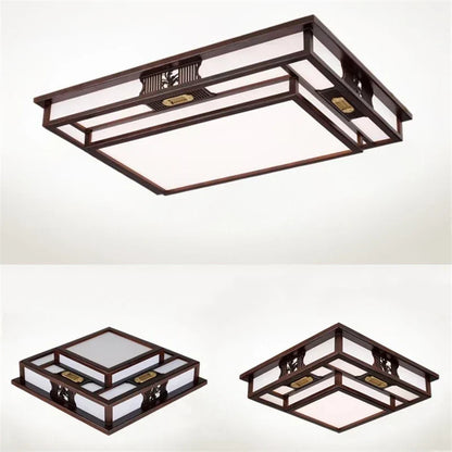 DecorBites™ Antique Style Solid Wood Led Ceiling Light for Living Room Bedroom & Study