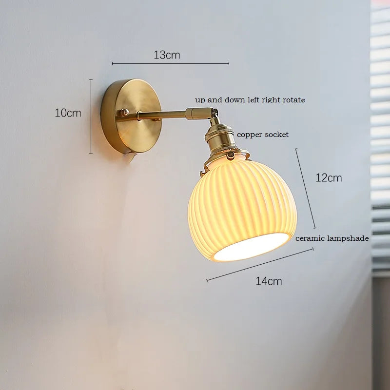 DecorBites™ Ceramic LED Wall Light for Home Indoor Decor Bedroom Bathroom Mirror