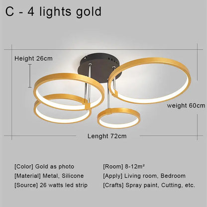 ™ LED Ceiling Chandelier Remote Control Living Room Bedroom Kitchen Lamp White