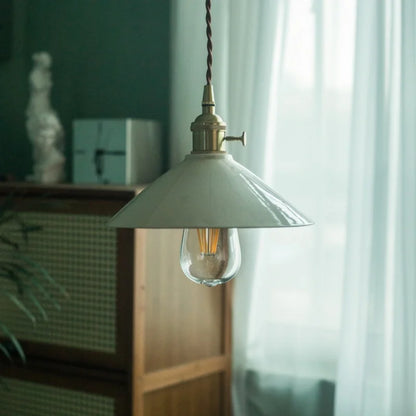 DecorBites™ Beige Ceramic LED Pendant Lamp for Home and Commercial Spaces
