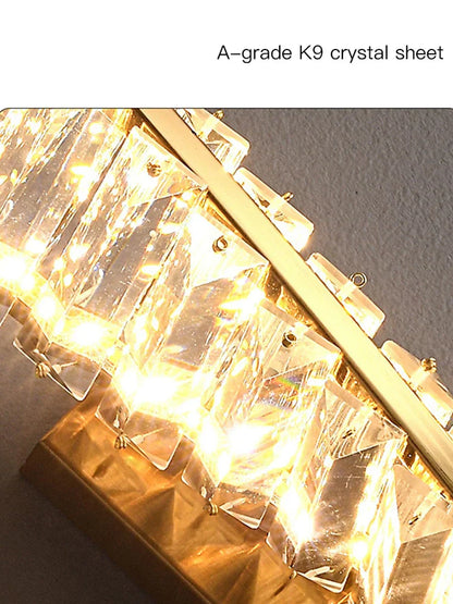 DecorBites™ Crystal Luxe Wall Sconce - Glamorous Bedroom & Bathroom Lighting