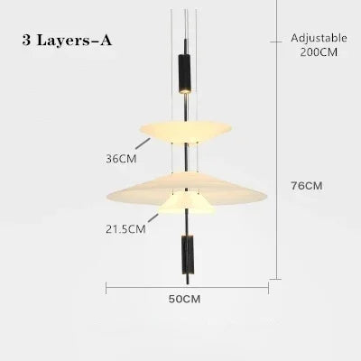 DecorBites™ LED Acrylic Ceiling Pendant Lamp for Modern Home Decor Lighting