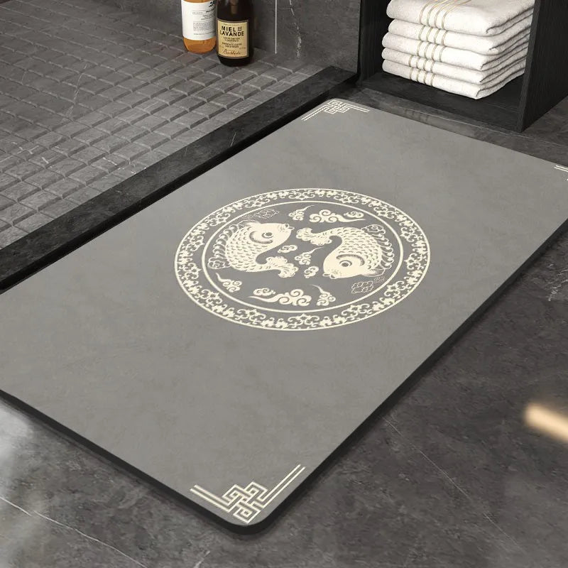 DecorBites™ Chinese Style Diatom Mud Entry Door Mat - Super Absorbent & Anti-Slip