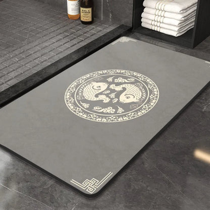 DecorBites™ Chinese Style Diatom Mud Entry Door Mat - Super Absorbent & Anti-Slip