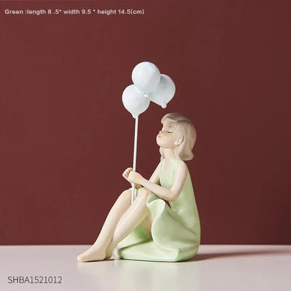 DecorBites™ Balloon Girls Resin Home Decor Ornaments