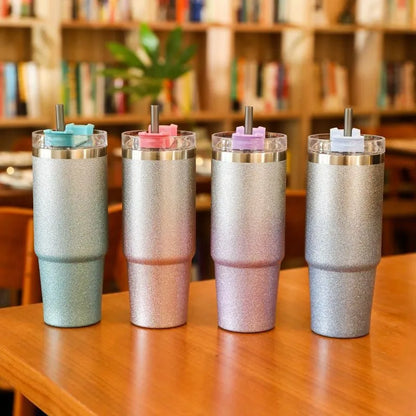 DecorBites™ Coffee Cup Thermos with Straw - Hot Drink Heat Preservation Mug