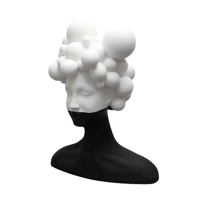DecorBites™ Abstract Woman Figurine Resin Sculpture Home Decor Human Head Statue