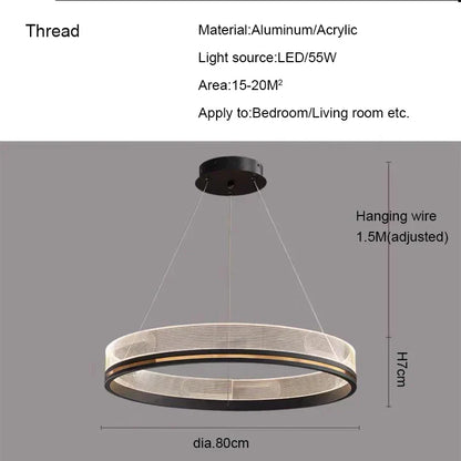 DecorBites™ Black/Gold LED Pendant Lights | Modern Design for Home Lighting Decoration