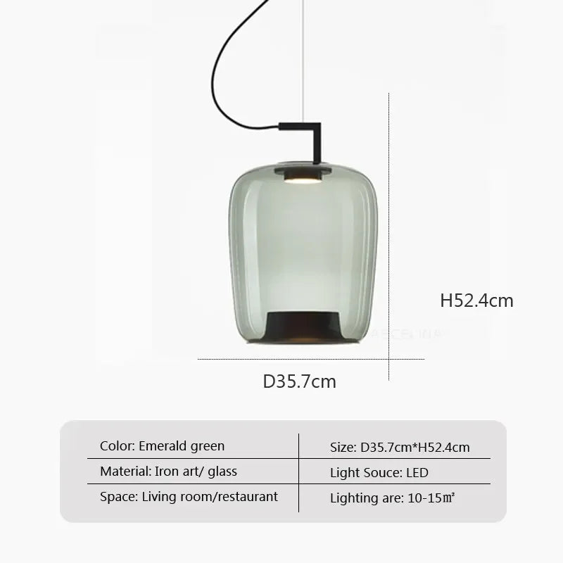 DecorBites™ Brokis Double Glass Pendant Lamp for Home Decor & Hospitality Spaces