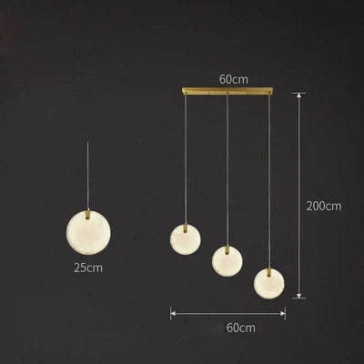 DecorBites™ 2025 Art Deco Marble Golden Lustre LED Chandelier Lighting