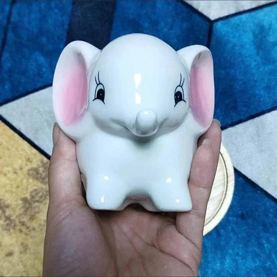 DecorBites™ Animal Cartoon Ceramic Flowerpot for Nursery Planting - Cute Rabbit Elephant Sheep Octopus