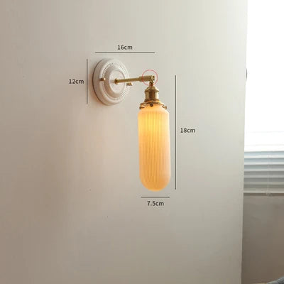 DecorBites™ Ceramic LED Wall Light with Knob Switch, Nordic Modern Design for Bedroom and Bathroom