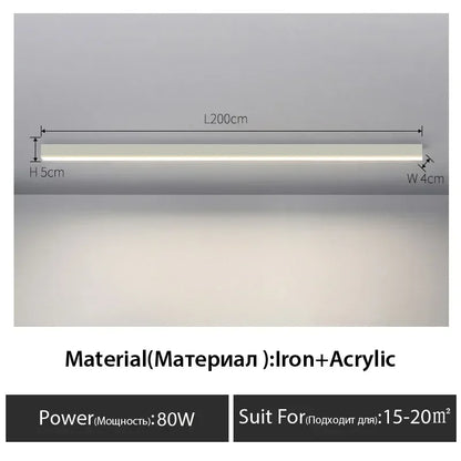 DecorBites™ Black Linear LED Ceiling Lamp for Living Room, Aisle, Dining Room